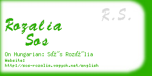 rozalia sos business card
